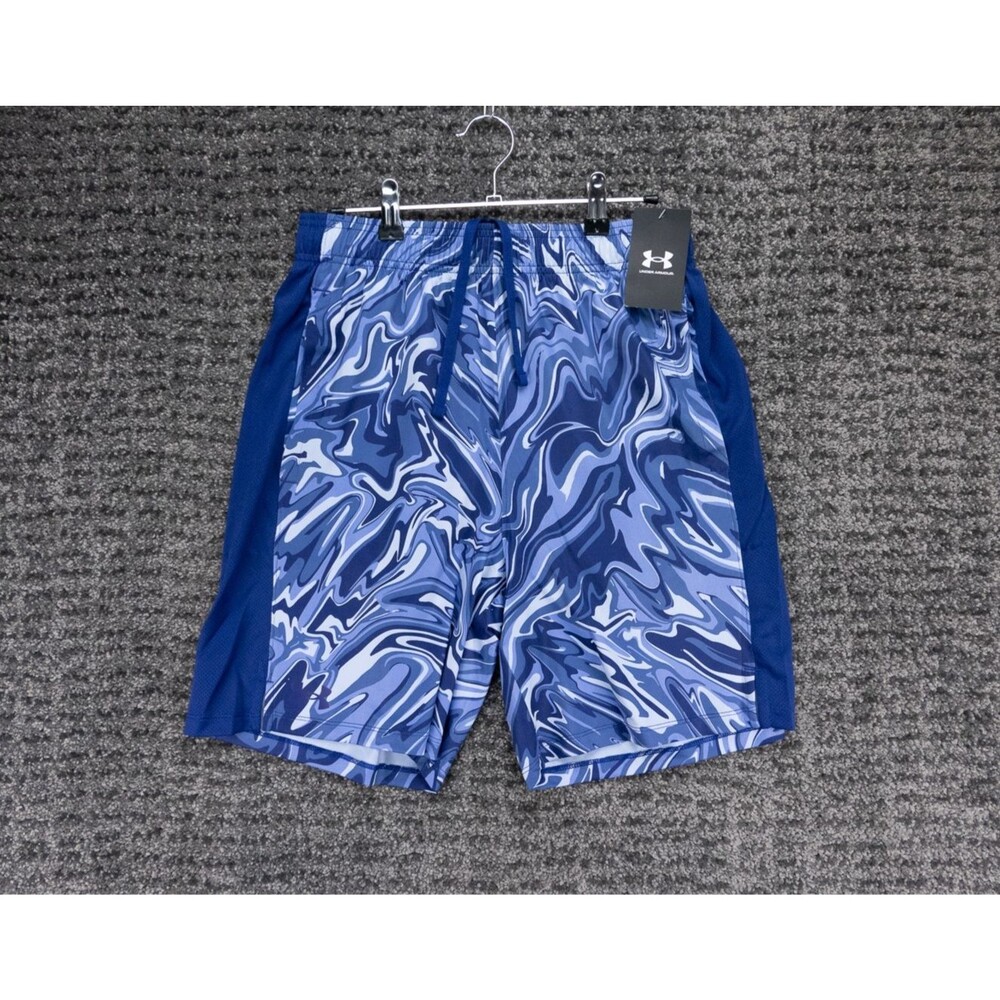 Under Armour Shorts Mens Medium Purple Train Stretch 2.0 Swirl Print NWT L12
